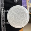 5 1/2” Selenite Charging Plate/ Grid With Ohm Blossom