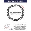 Bandmax Cuban Link Bracelet, Stainless Steel Wrist Chain for Mens,