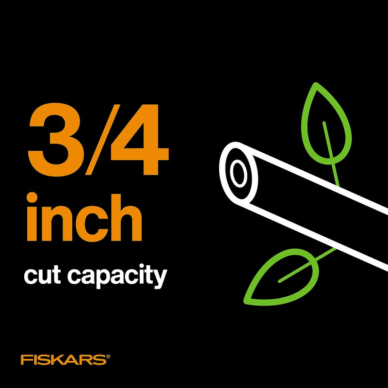 Fiskars Pruning Shears, Bypass Pruner that Cuts Through Stems up