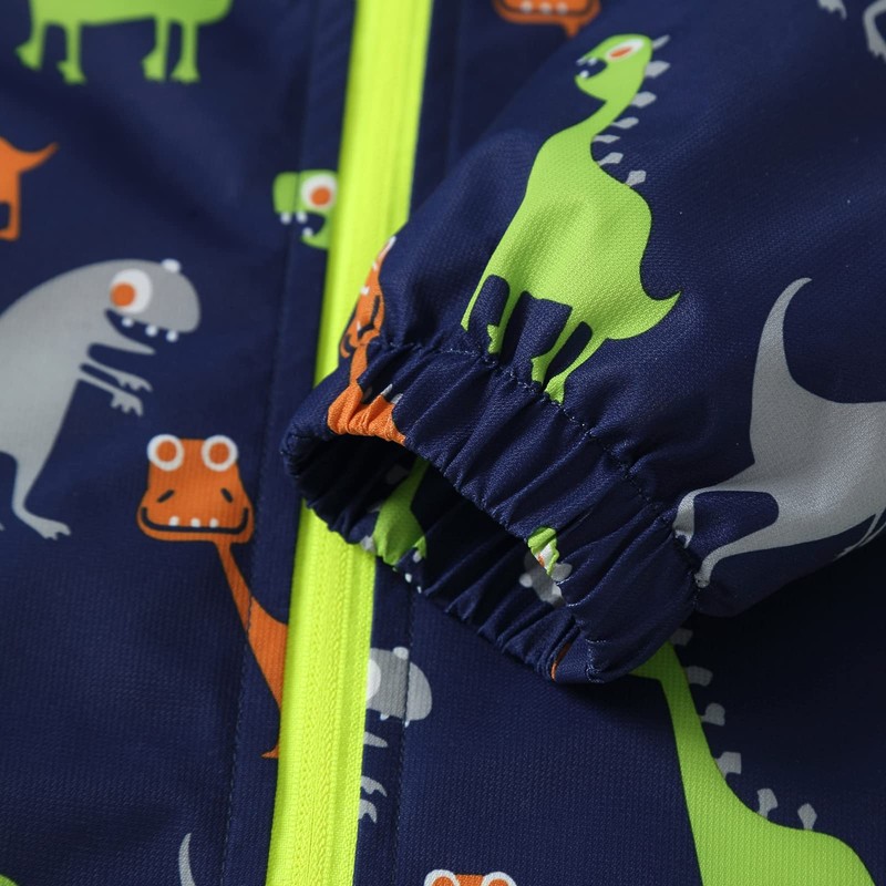 IjnUhb Waterproof Hooded Jacket for Boys Girls,Kids Raincoats Outdoor Windbreaker