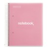 Miquelrius Spiral Bound Plastic Notebook, 160 Sheets, 8 Colours, Squared