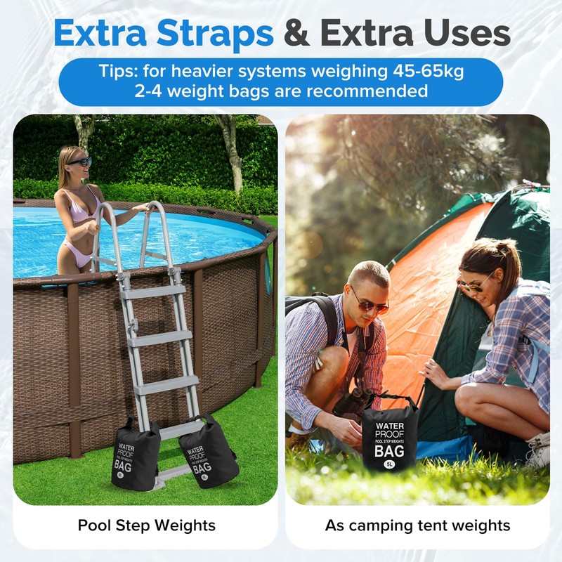 Yeabett Waterproof Dry Bag, 5L Waterproof Beach Bag with Adjustable