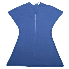 SleepingBaby Zipadee-Zip Cozy Transition Swaddle - with Zipper, Polyester, Spandex - Roomy Baby Wearable Blanket for Easy Diaper Changes - Classic Navy, Medium (6-12 Month)