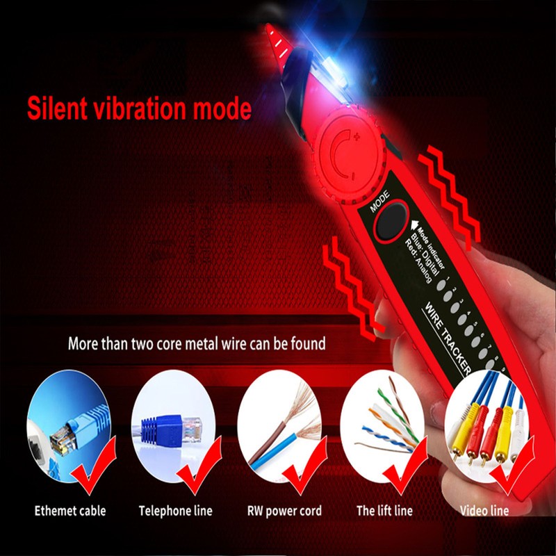 Network Cable Tester Tracer Kit Multifunctional CAT5 CAT6 Ethernet Wire