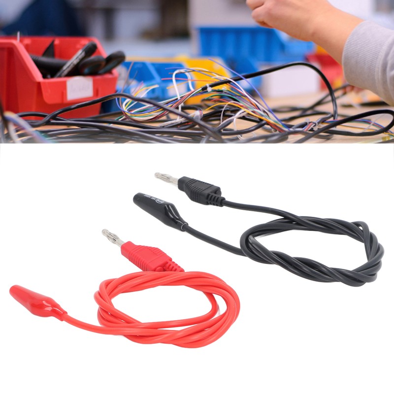 4mm Banana to Crocodile Clip Test Lead Stackable Soft Flexible