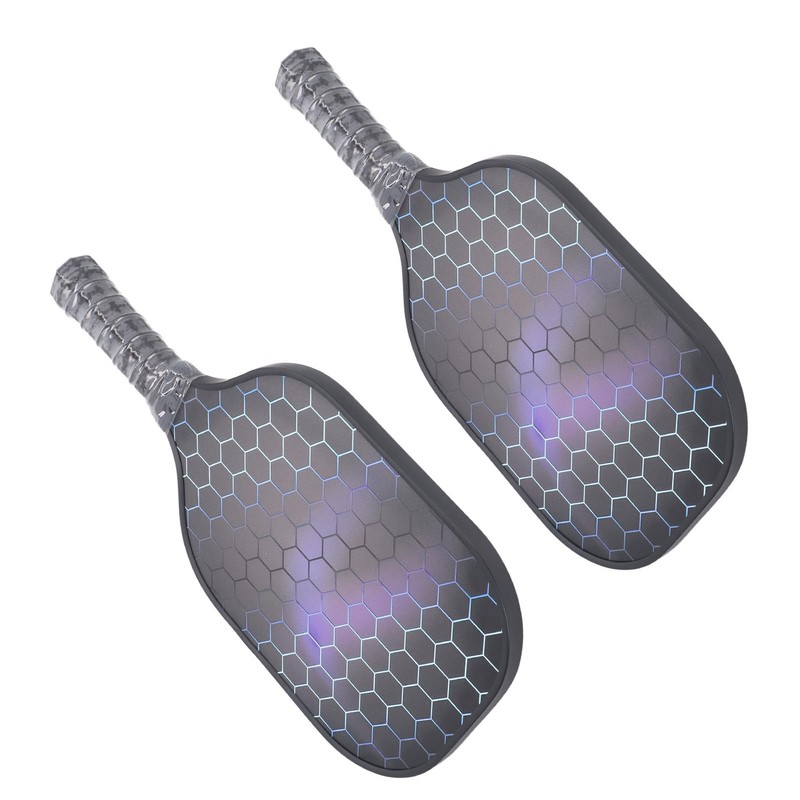 2PCS Pickleball Paddles Set Fiberglass Lightweight Pickle Ball Rackets with