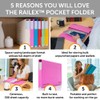 Railex Pocket Folder Foolscap Document Wallets - Cerise Folders for