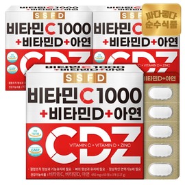 Pure Food Vitamin C 1000 Zinc Vitamin D 3 Boxes 540 Tablets Total 9 Month Supply - Vitamin CDZ / 순수식품 비타민C 1000 아연 비타민D 3박스 540정 총 9개월 분 - 비타민CDZ