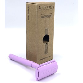 Lilvio Reusable Safety Razor & One Double Edge Blade. Choose from 9 Colours (Purple)