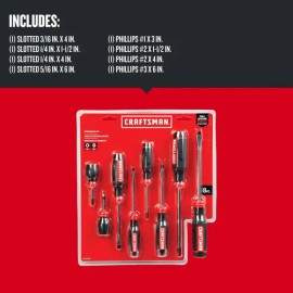 Destornillador Craftsman, Bimaterial, Juego De 8 Piezas (cmh