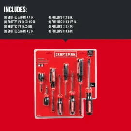 Destornillador Craftsman, Bimaterial, Juego De 8 Piezas (cmh