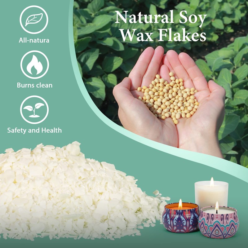SAEUYVB Natural Soy Candle Wax and Soy Candle Wax for