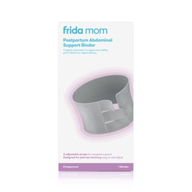 Frida Mom Postpartum Abdominal Support Binder, Vaginal Delivery & C-Section Recovery, 9" High Adjustable Compression Wrap