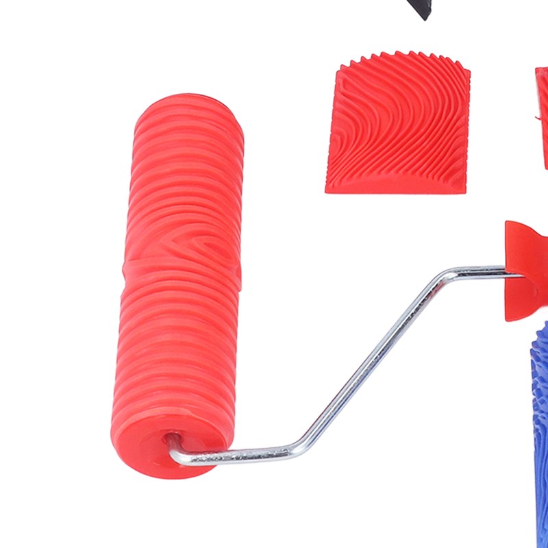 Rubber Wood Graining Tool Handheld Wood Texture Pattern Roller for