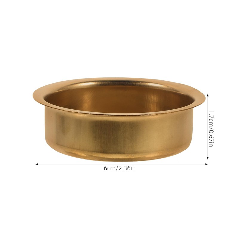 VOSAREA 6pcs Metal Incense Cone Burners Tea Light Tins Cups