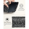 Ksriylm Leopard Leather Small Makeup Pouch for Women,Cosmetic Accessories Organizer,Waterproof