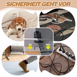 Cable Bridge Flexible Small Cable Duct - 3 cm x 300 cm Wood Grain Floor Cable Duct Floor Cable Bridge, PVC Floor Cable Protector, Cable Duct Easy to Cut Assembly for Power Cable Home Office School