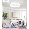 VOLISUN 13 inch Small Ceiling Fans with Lights and Remote,