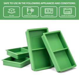 Silicone Tray Dividers for Harvest Right Freeze Dryer Medium and Small Trays, 16 Pieces Green Silicone trays for Harvest right freeze dryer accessories