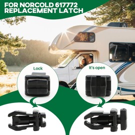 Terixe Terixe 4 Pack RV Refrigerator Vent Clips for Norcold 617772 Replacement, Quarter Turn Panel Fastener for Camper Fridge Vent, Perfect Refrigerator Parts & RV Vent Latch for Norcold (Black)