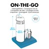 Ion8 Leak-Proof Slim Water Bottle, Stainless Steel, Ash Navy, 600