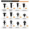 GOOACC 330Pcs Trim Removal Tool, Auto Push Pin Bumper Retainer