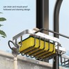 Faucet Storage Shelf Aluminum Plastic Two Containers with Towel Rod