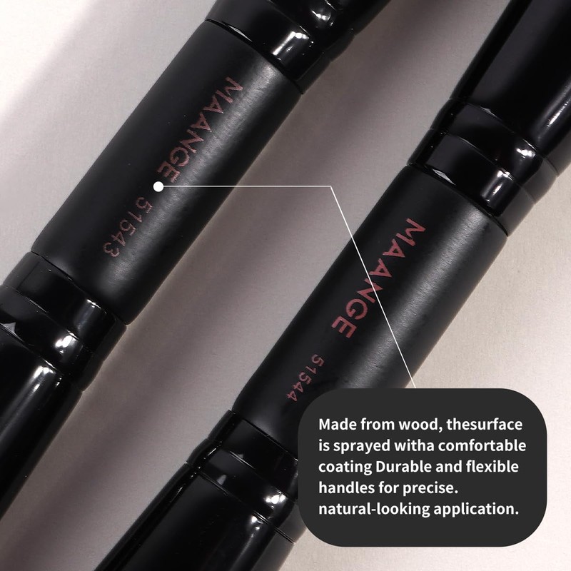 MAANGE Brochas Maquillaje, 4 Brochas de Maquillaje Premium de Doble