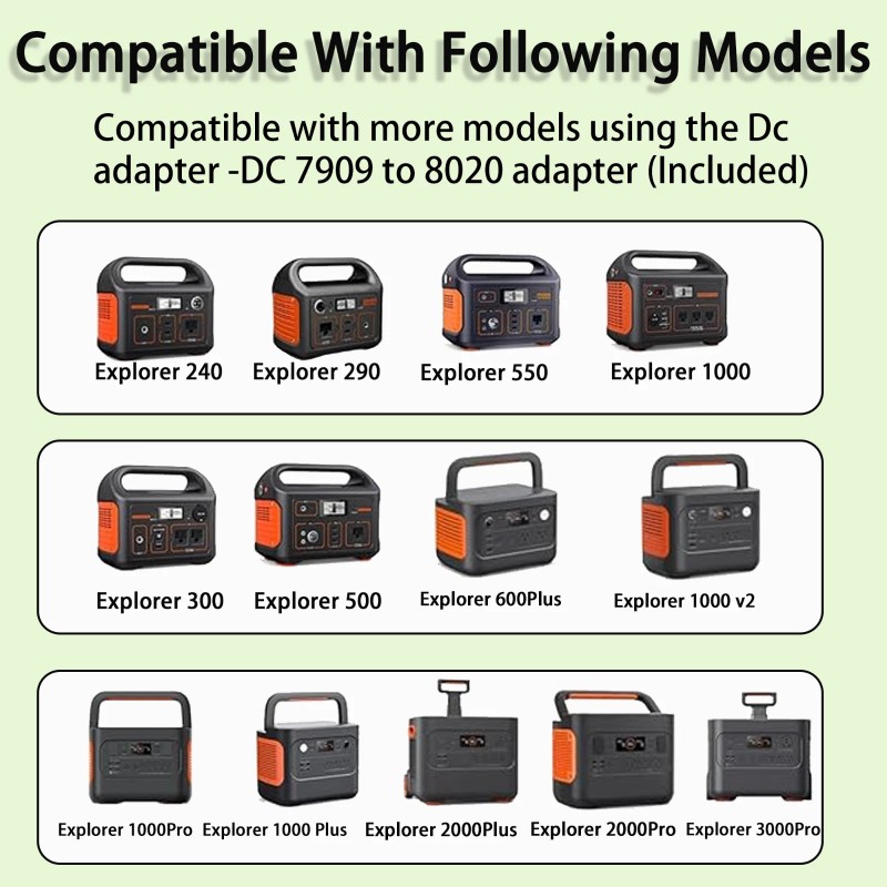 HJHLSTJK 12V/24V Car Charging Cable DC7909/8020 For Jackery explorer 240/300/500/10