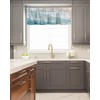 Chucoco Summer Ocean Valance Curtain for Window,Coastal Beach Sea Waves