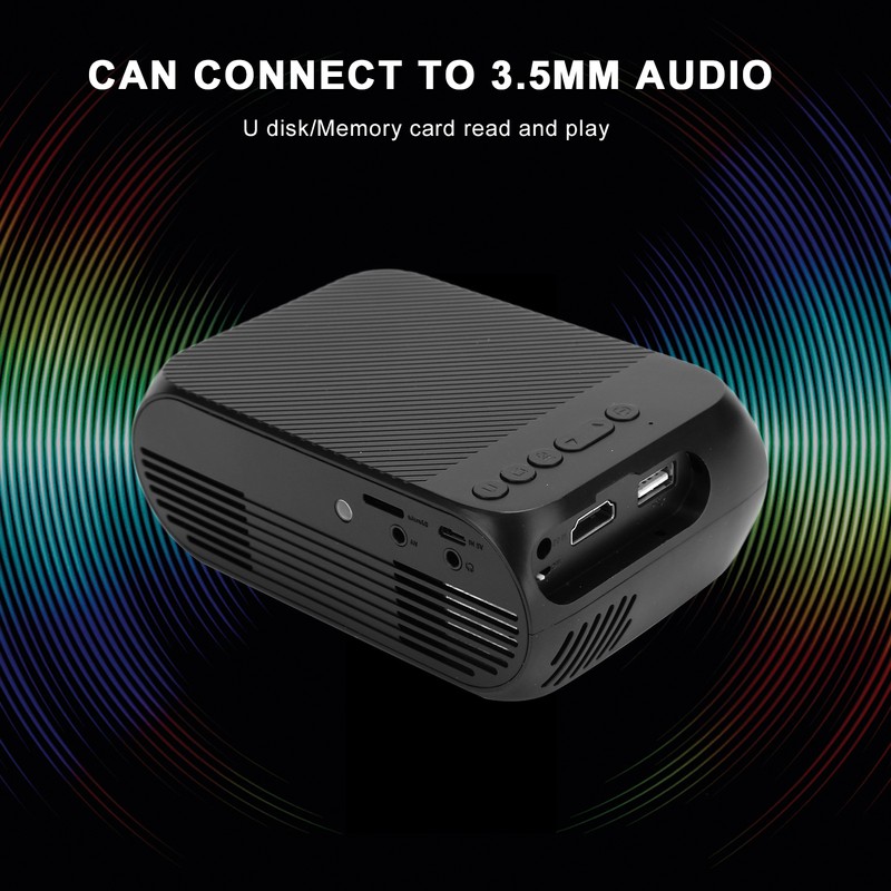 Mini Projector Black Micro 1080P HDMI Multi Function Home Theater