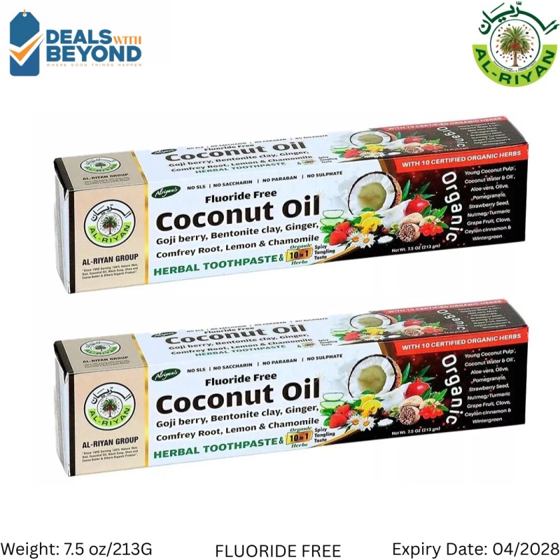 Al-Riyan Group Organic Coconut oil Herbal Toothpaste Al Riyan 10