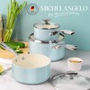 MICHELANGELO Sauce Pan with Lid, Non Stick Saucepan Set of