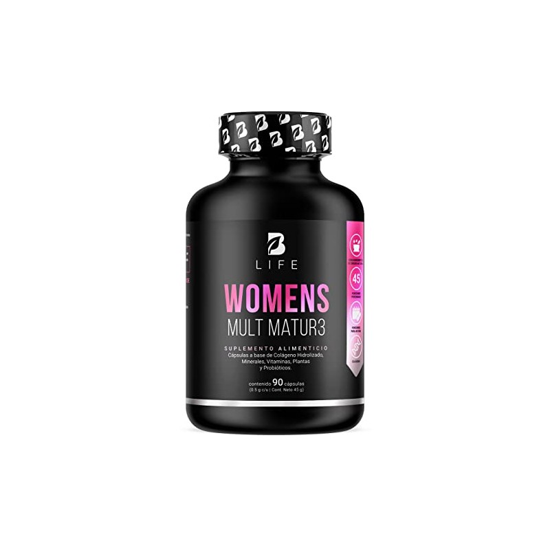 Life Company Multivitamínico Mujer Mayor Años Cápsulas Ingredientes Naturales Colágeno