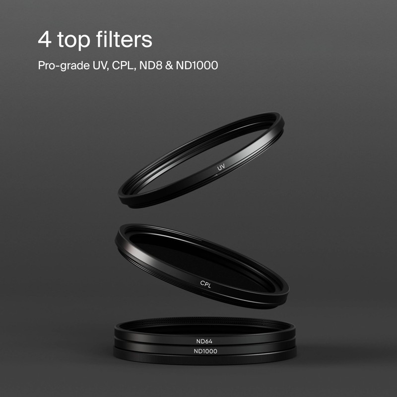 Urth 49mm 4-in-1 Lens Filter Kit (Plus+) — UV, CPL,