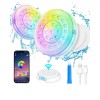 Homly Rechargeable Submersible Pool Lights with Wireless APP Control Waterpro...