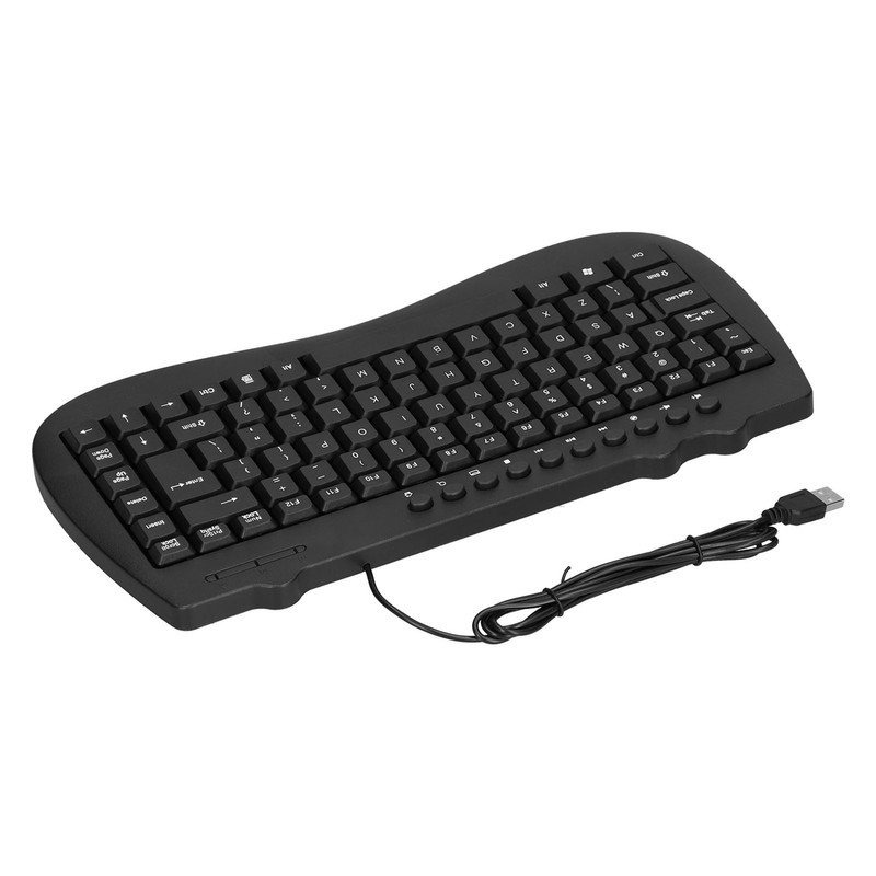 USB Keyboard Durable Plastic 87 Keys KB‑301B Keypads General Ergonomically