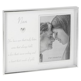 Shudehill Giftware From The Heart 4x6 Photo Frame - Mum, Nan, Family, Friend or Graduation Themed Designs with Meaningful Quote, Gift Idea (Nan)