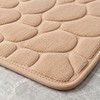 Embossed Pebble Microfiber Bath Mat with Anti-Slip Backing, Soft Floor
