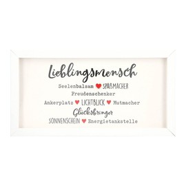 Depesche 11627-005 Photo Frame with Compliment, Small Decorative Frame with Pretty Saying, Approx. 19 x 10 x 1.9 cm, Ideal as a Gift or a Little Present