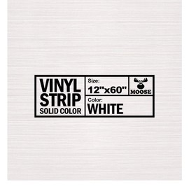 Moose Supply 12-Inch (1-Foot) by 60-Inch (5-Foot) | Solid White | Commercial Grade Vinyl Repair Strip | for Repairing Inflatables and Bounce Houses
