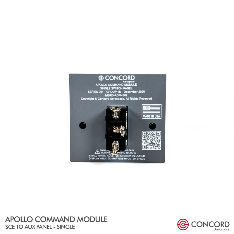 APOLLO COMMAND MODULE SINGLE SWITCH PANEL - SCE TO AUX