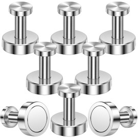 Wukong Pack of 8 Magnets Strong Hold, 16 x 20 mm Neodymium Magnets for Magnetic Board, Whiteboard Magnets Pin Board, Silwy Magnet for School, Fridge and Office