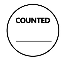 Counted Inventory Label,2 Inch Permanent Adhesive Labels,Warehouse Inventory Control Stickers for Shipping and Inventory,500 Pcs