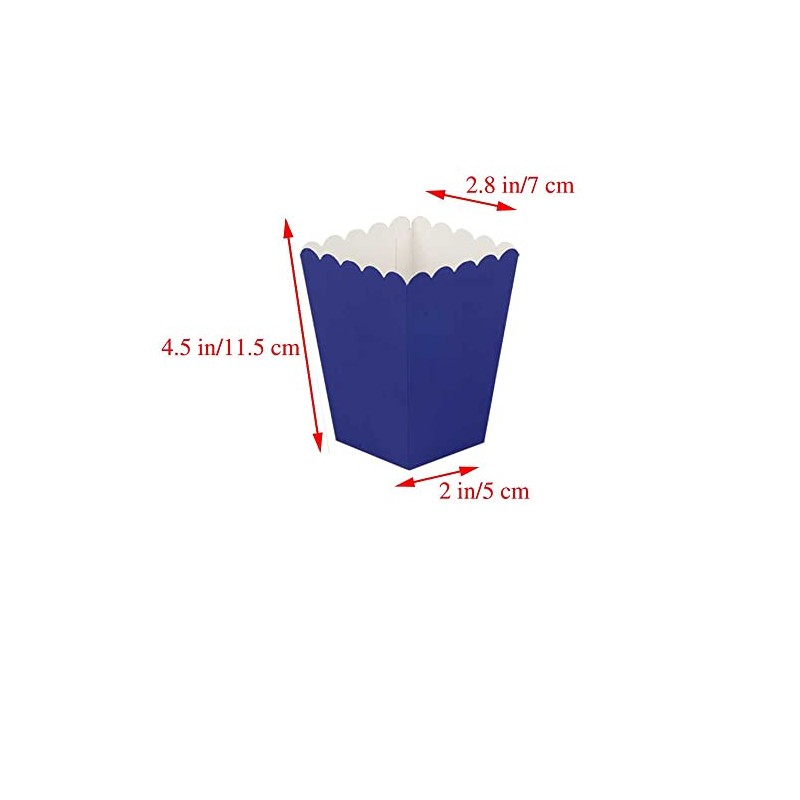 GAKA FAVOR Navy Blue Popcorn Boxes Mini Paper Popcorn Containers