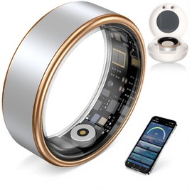 UouNeaCo 2025 Smart Ring for Women & Men - Fitness Tracker with Heart Monitor, Sleep Tracker, Step Counter, Fitness Ring Compatible Android iOS, IP68 Waterproof Activity Trackers, 5-7 Day Battery