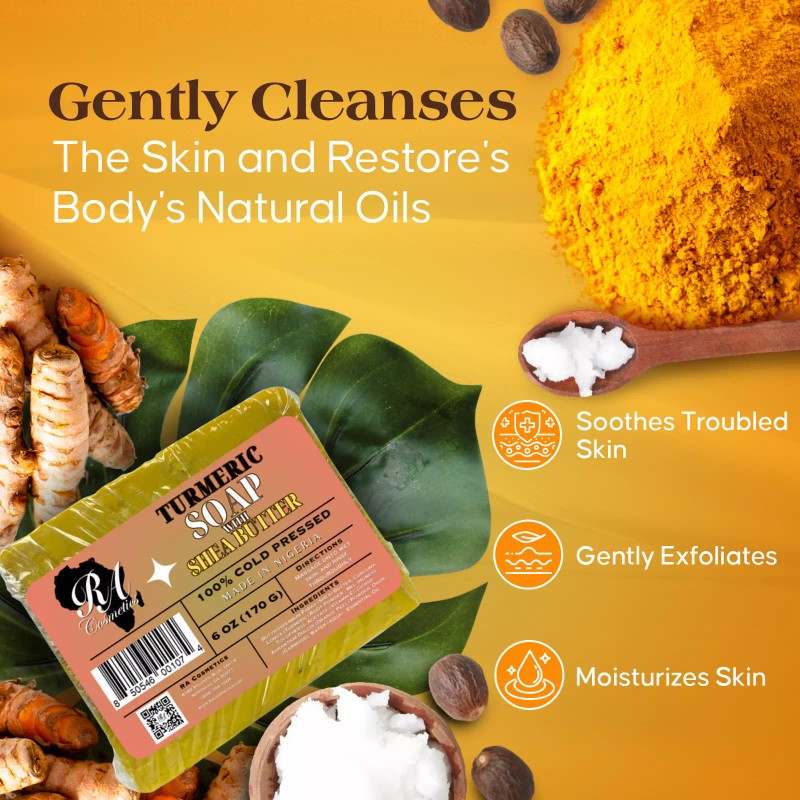 RA Cosmetics - Natural Handmade Turmeric With Shea Butter Bar