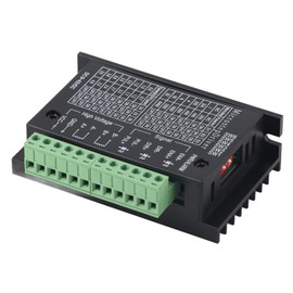 Stepper Motor Driver Aluminum High-Speed Optical Isolation TB6600 NEMA 17/23/34 4.0A 42VDC Driving Tool Driver for 42/57/86 Models 6 Microstep Modes Offline Hold Function Thermal Protection