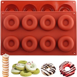 YIMINGMOLD Donut Silicone Chocolate Molds Doughnut Pan Baking Mold Set of 2