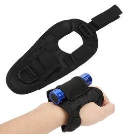 Diving Flashlight Glove,Hands Free Flashlight Case,Adjustable Diving Torch Protective Cover with Nylon Fixing Wrist Strap for 20‑38mm Diameter Flashlight